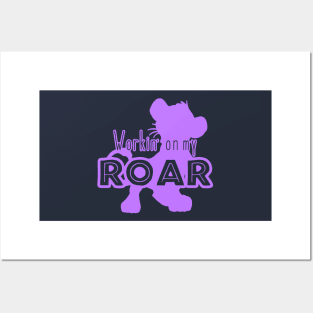 Lion King - Working on my Roar - purple Posters and Art